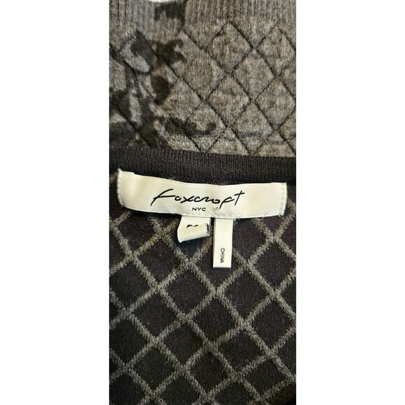 Foxcroft Womens P/S Black & Gray Floral Design ADINA Quilted Jacket Full Zip - Picture 7 of 7